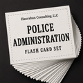 Police Administration Flash Card Set