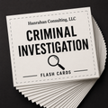 Criminal Investigation Flash Cards